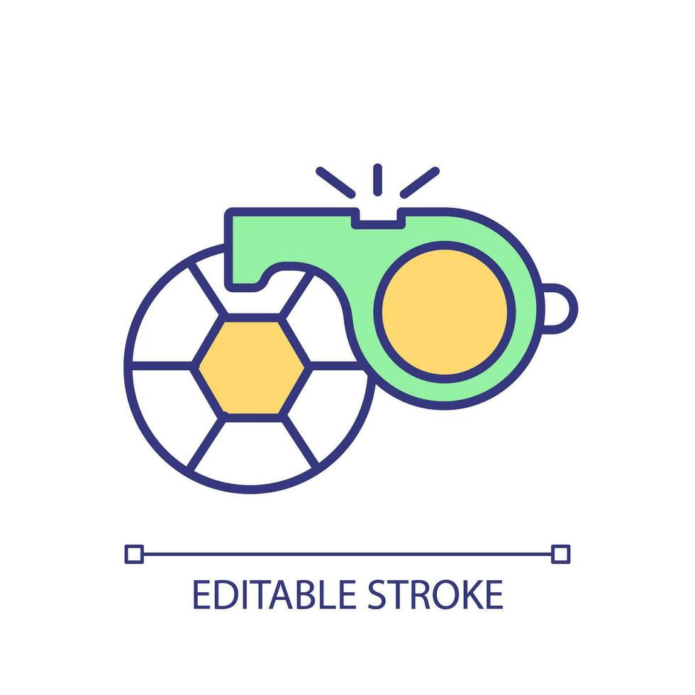 2D editable college enrollment icon representing athletic scholarship, isolated vector, multicolor thin line illustration. vector