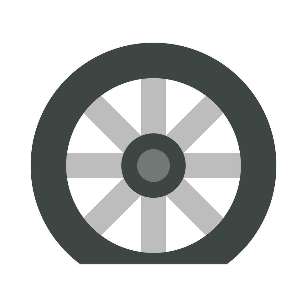 Flat Tire Vector Flat Icon For Personal And Commercial Use.