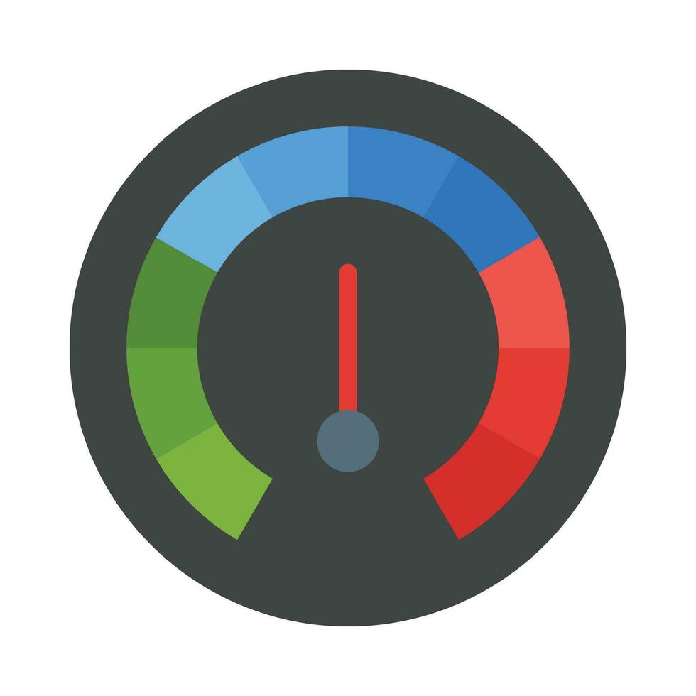 Tachometer Vector Flat Icon For Personal And Commercial Use.