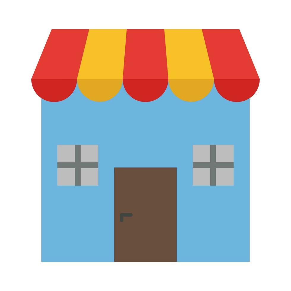 Grocery Store Vector Flat Icon For Personal And Commercial Use.