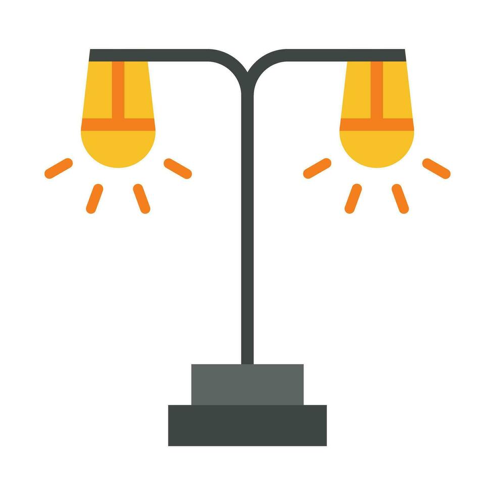 Street Light Vector Flat Icon For Personal And Commercial Use.