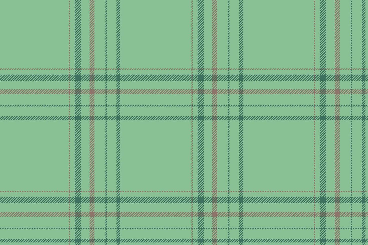 Plaid background, check seamless pattern in green. Vector fabric texture for textile print, wrapping paper, gift card or wallpaper.