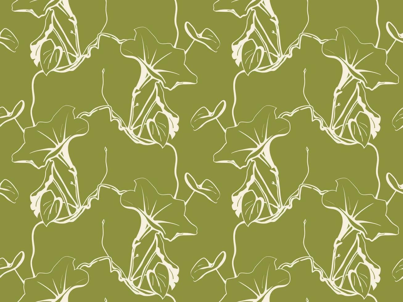 Floral pattern seamless background. Foliage and flower wallpaper design of nature. vector