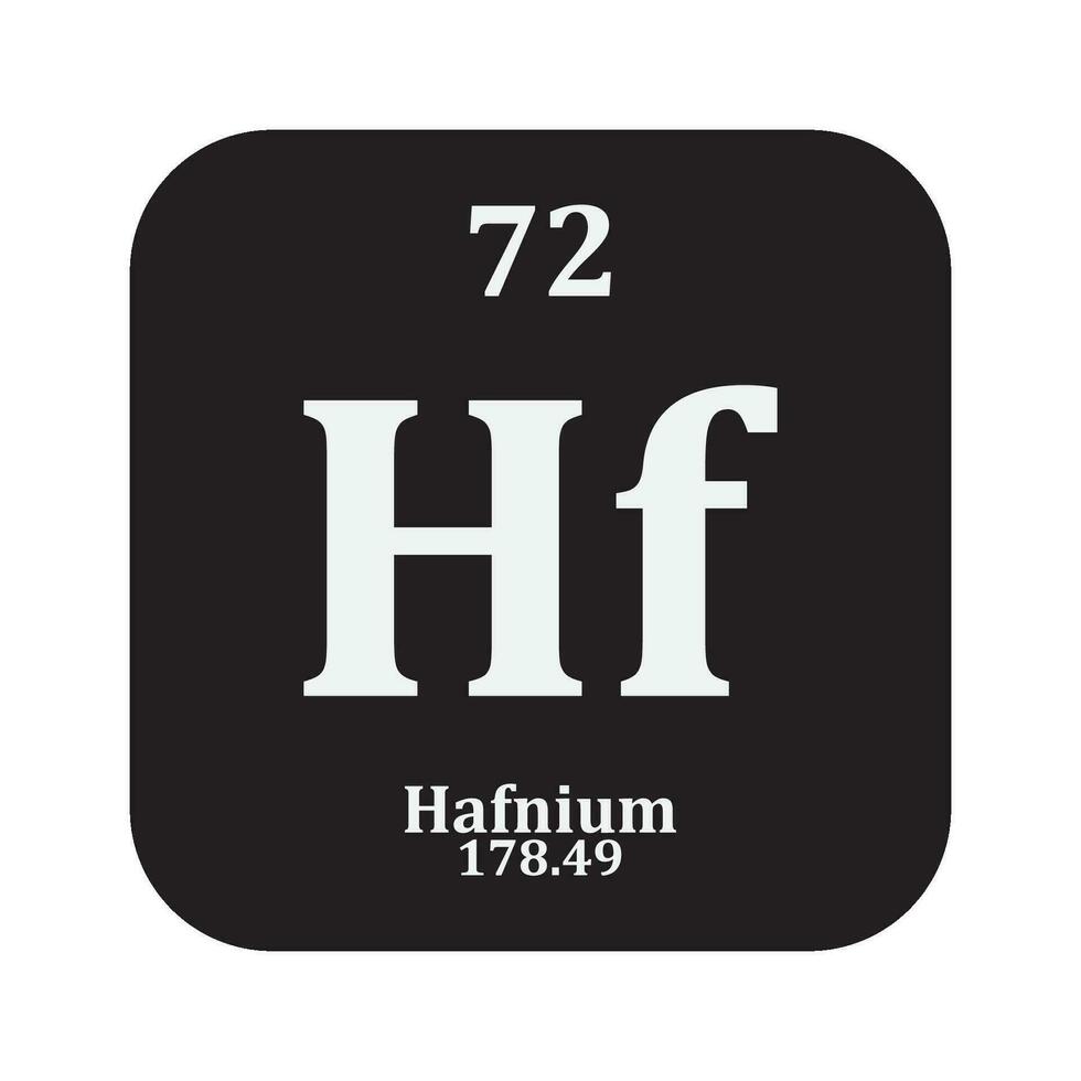Hafnium chemistry icon vector