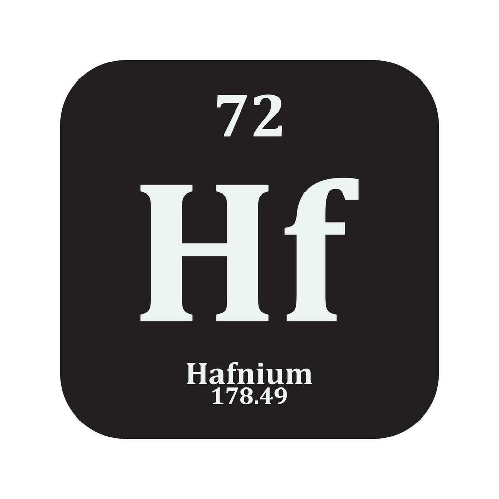 hafnio química icono vector