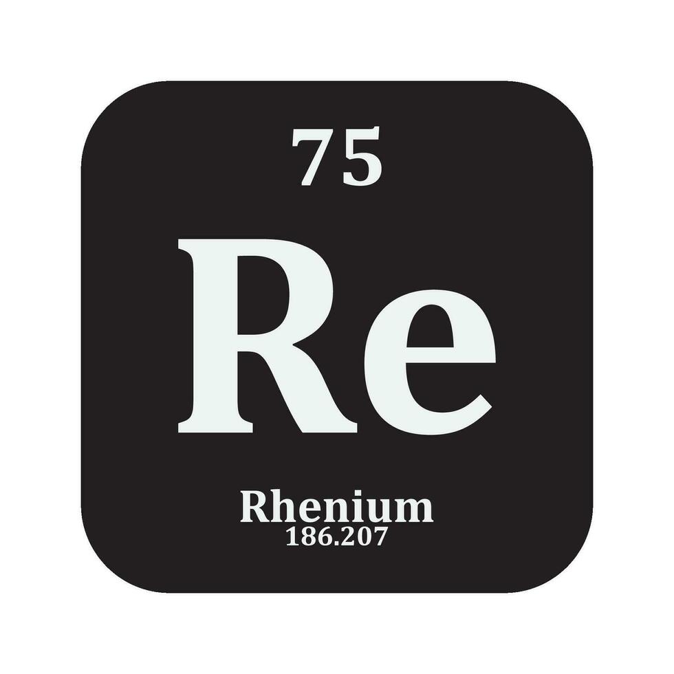 renio química icono vector