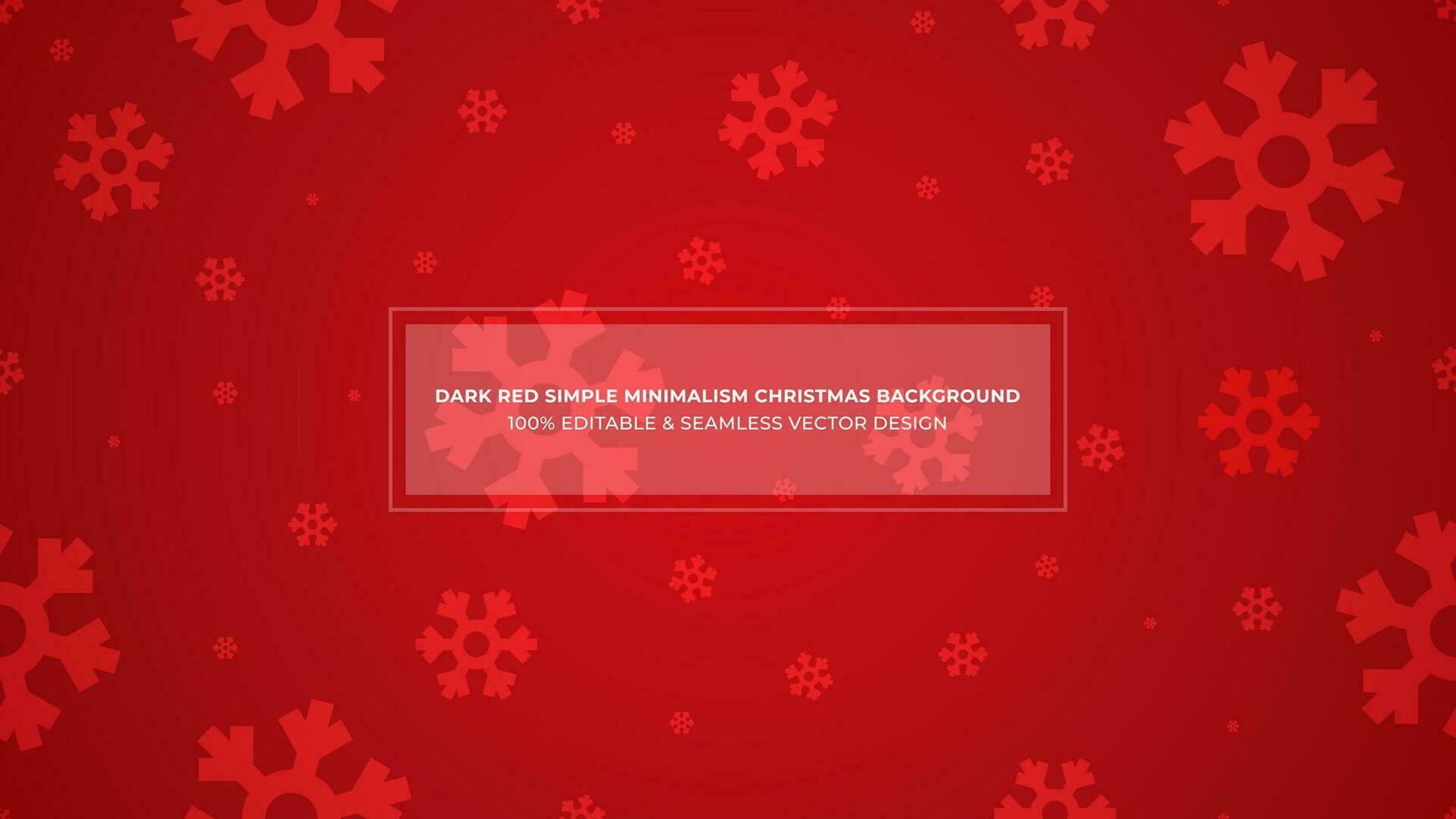 Simple Minimalism Dark Red Christmas Background With Falling Cute Snowflakes Vector Design