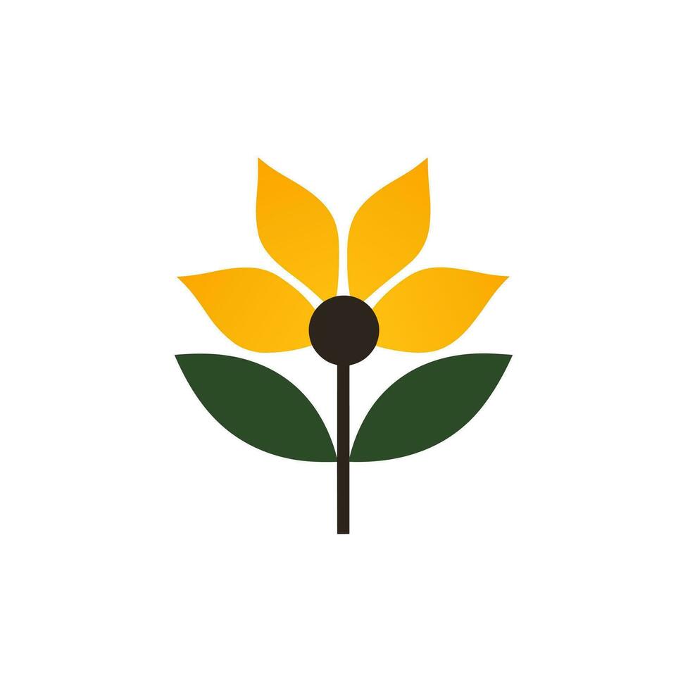 AI generated Sustainable energy provider filled gradient logo. Eco friendly business value. Sunflower simple icon. Design element. Ai art for corporate branding, website vector
