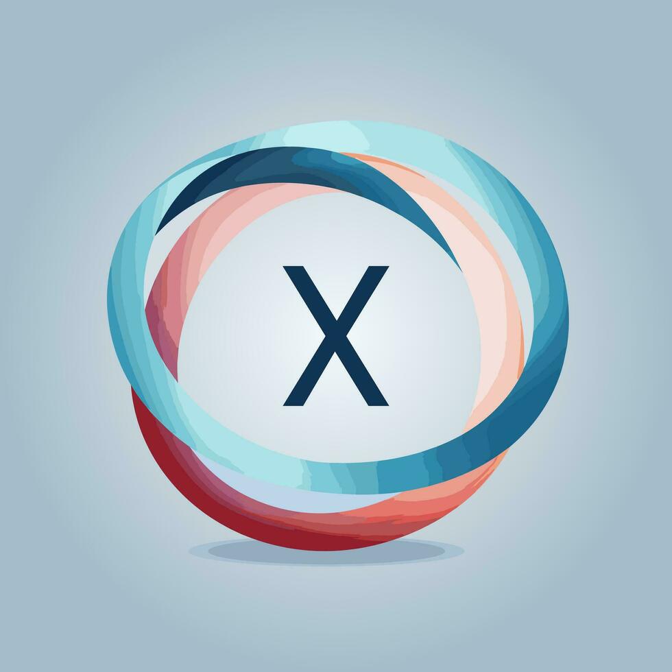 AI generated Software product customization filled gradient initial logo idea. Boosting customer satisfaction. Letters inside interconnected circles shape. Graphic design vector