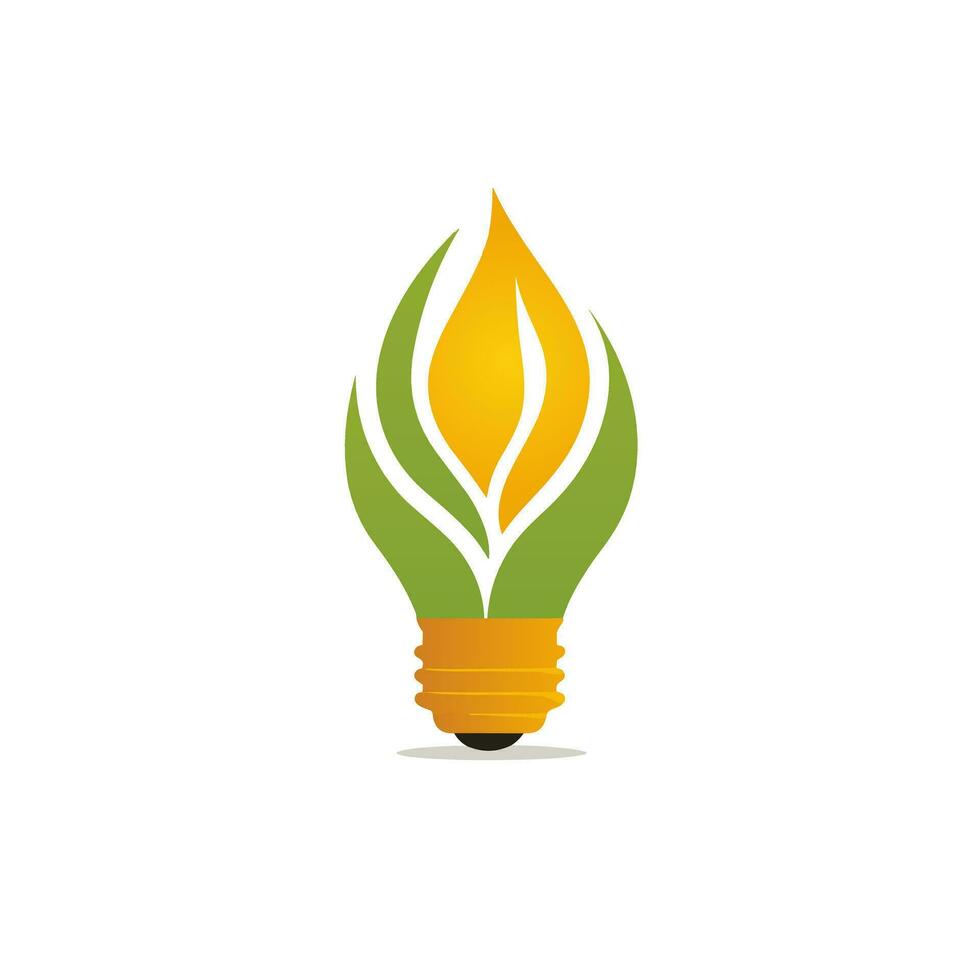 AI generated Electricity company gradient line logo. Sustainability and innovation business values. Lightbulb abstract icon. Design element. Ai art for corporate branding vector