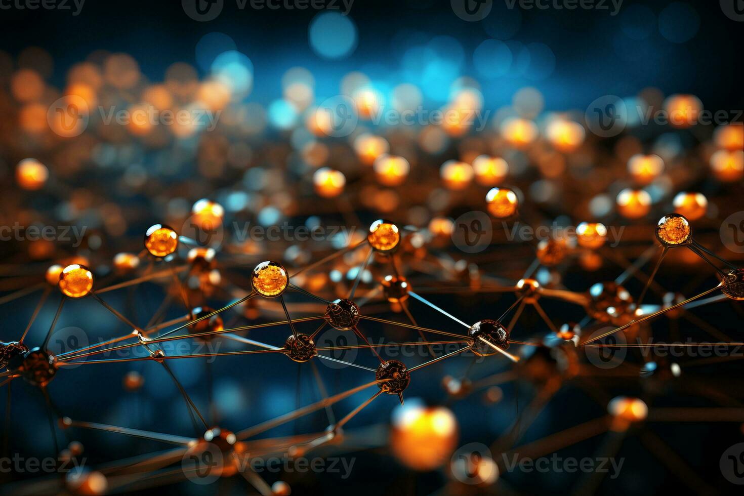 AI generated A conceptual design showcasing a molecular atom model, symbolizing scientific and medical concepts. photo