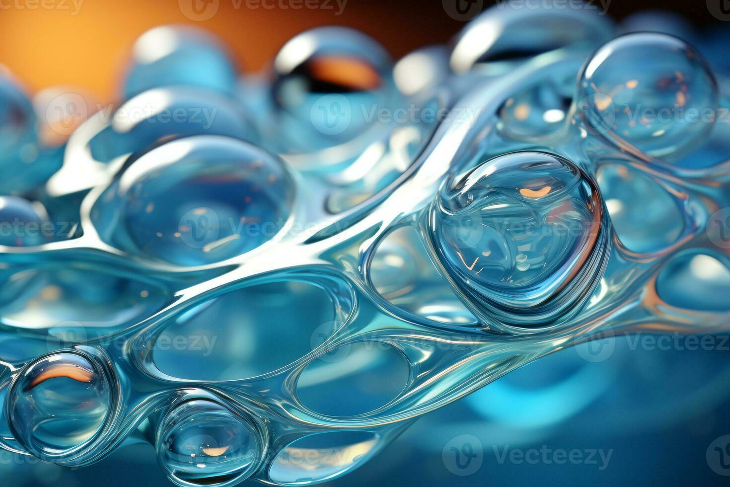 AI generated The macro perspective showcases proteins as distinct interconnected microspheres tethered by delicate amino acid chains. photo