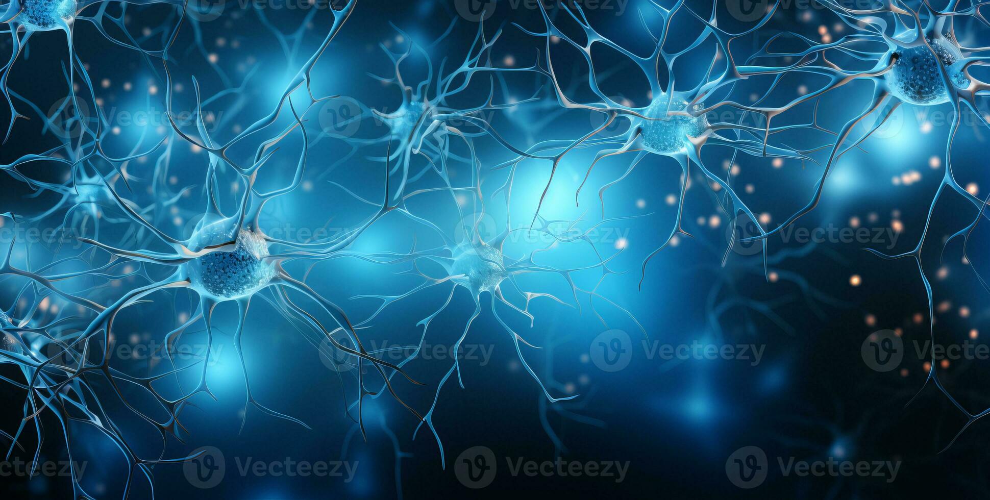 AI generated Neural connections in the brain. Cognitive operations. Cortical structure. Nervous activity. photo