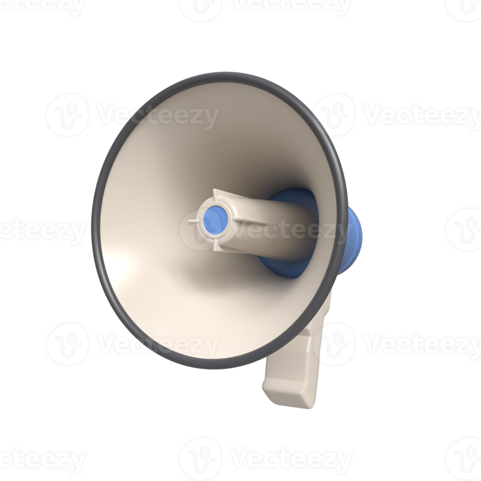 3d réaliste mégaphone le rendu - amplifier votre message png