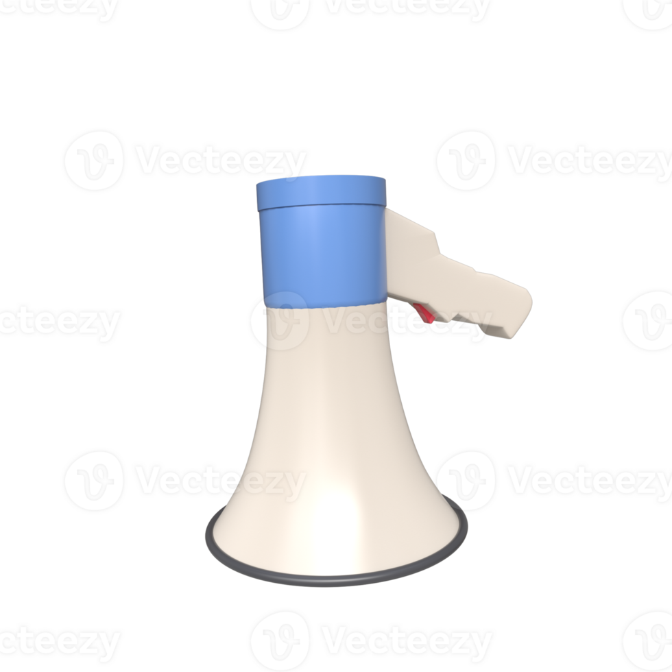 3D Realistic Megaphone Rendering - Amplify Your Message png