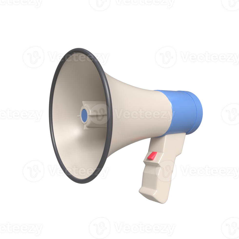 3D Realistic Megaphone Rendering - Amplify Your Message png