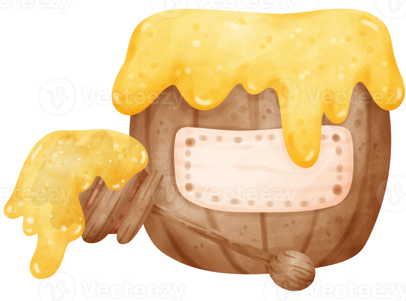 Cute Honey pot watercolor illustration 35174276 PNG