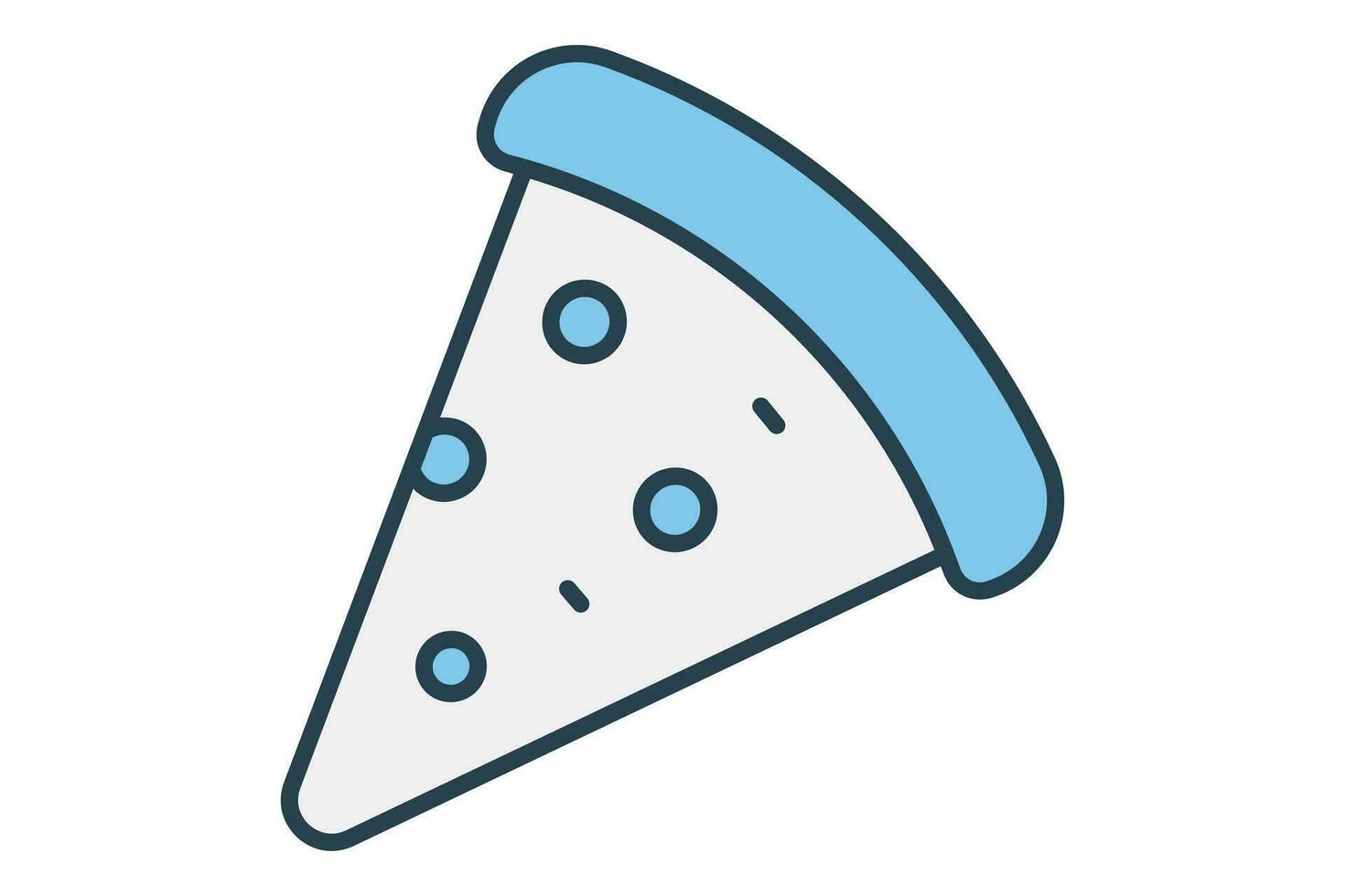 pizza slice icon. icon related to food. flat line icon style. simple vector design editable