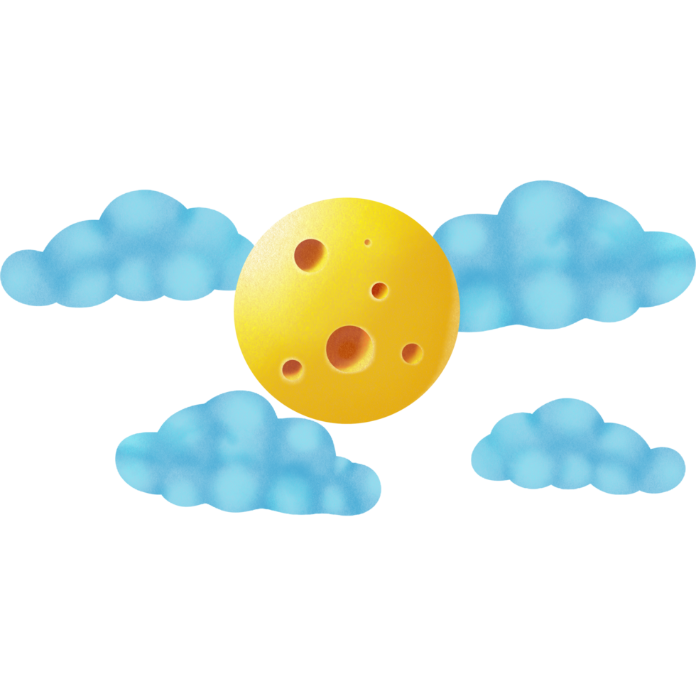 The moon and clouds png