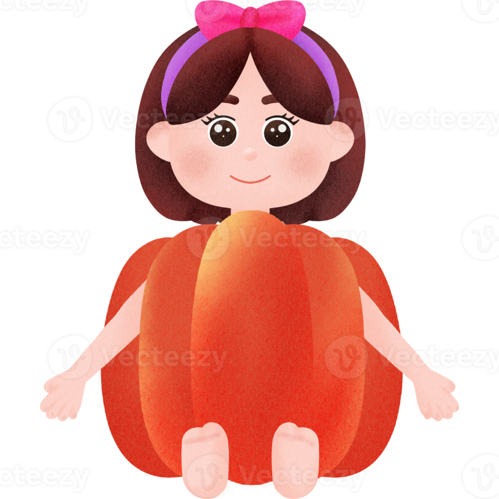 halloween-girl-and-pumpkin-costume-35174687-png