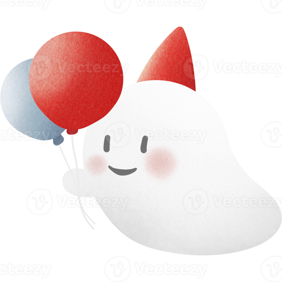 encantador fantasma y globo png