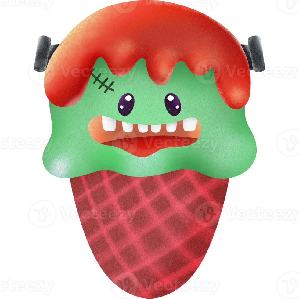 Little zombie ice cream png