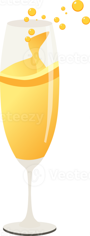 d'or Champagne pour vacances fête. png