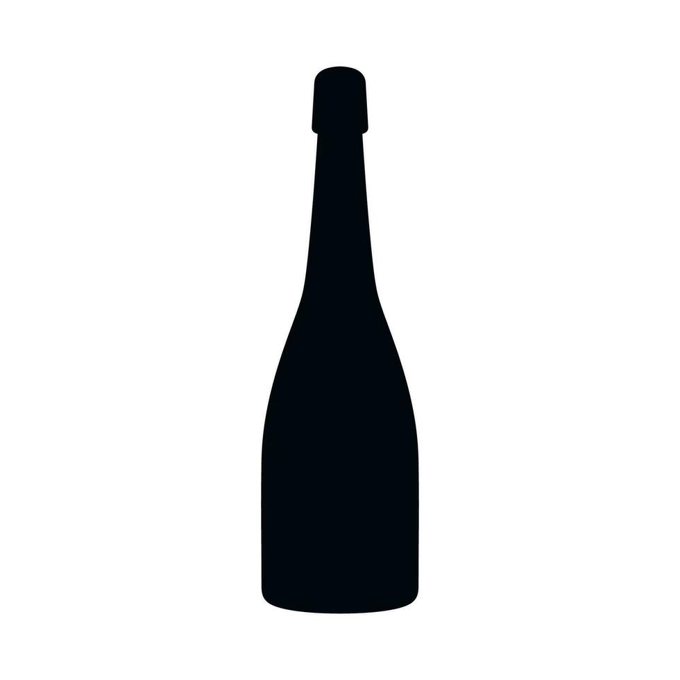 champán botella icono aislado en blanco antecedentes. vector ilustración