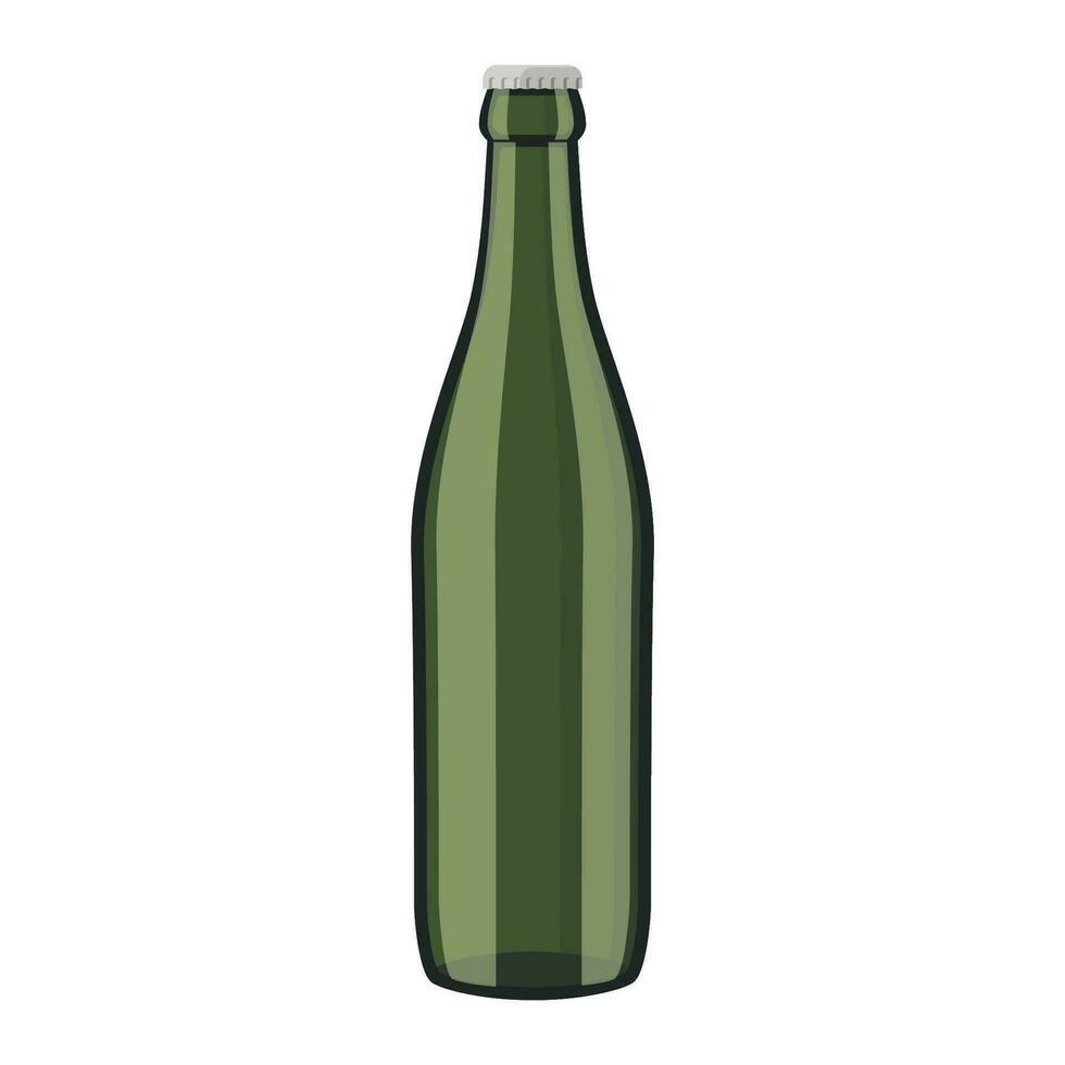 cerveza botella icono aislado en blanco antecedentes. vector ilustración