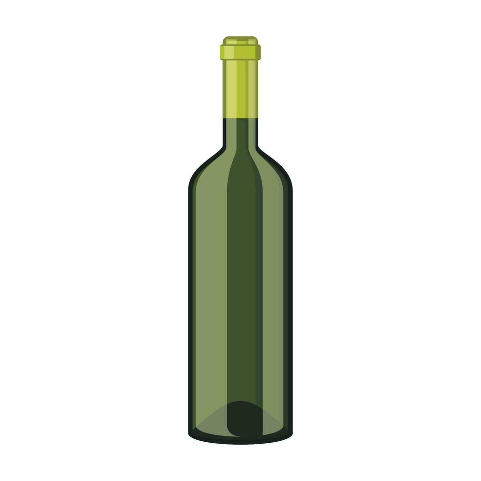 Wine bottle icon isolated on white background. Vector illustration