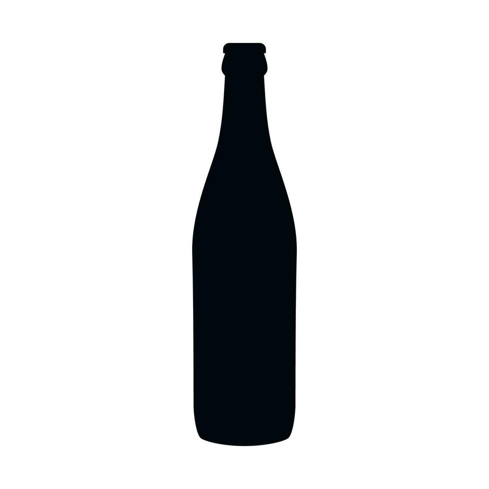 cerveza botella icono aislado en un blanco fondo, vector ilustración