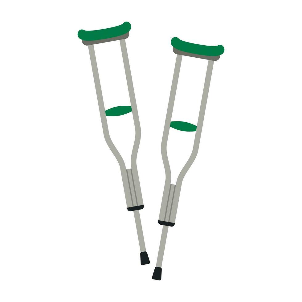 Crutches icon isolated on white background, Vector illustration