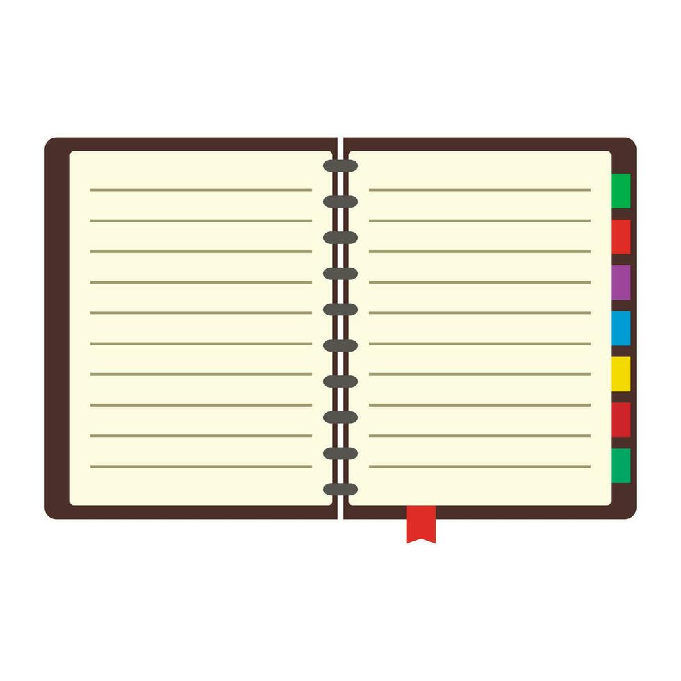 abierto cuaderno icono aislado en blanco fondo, vector ilustración