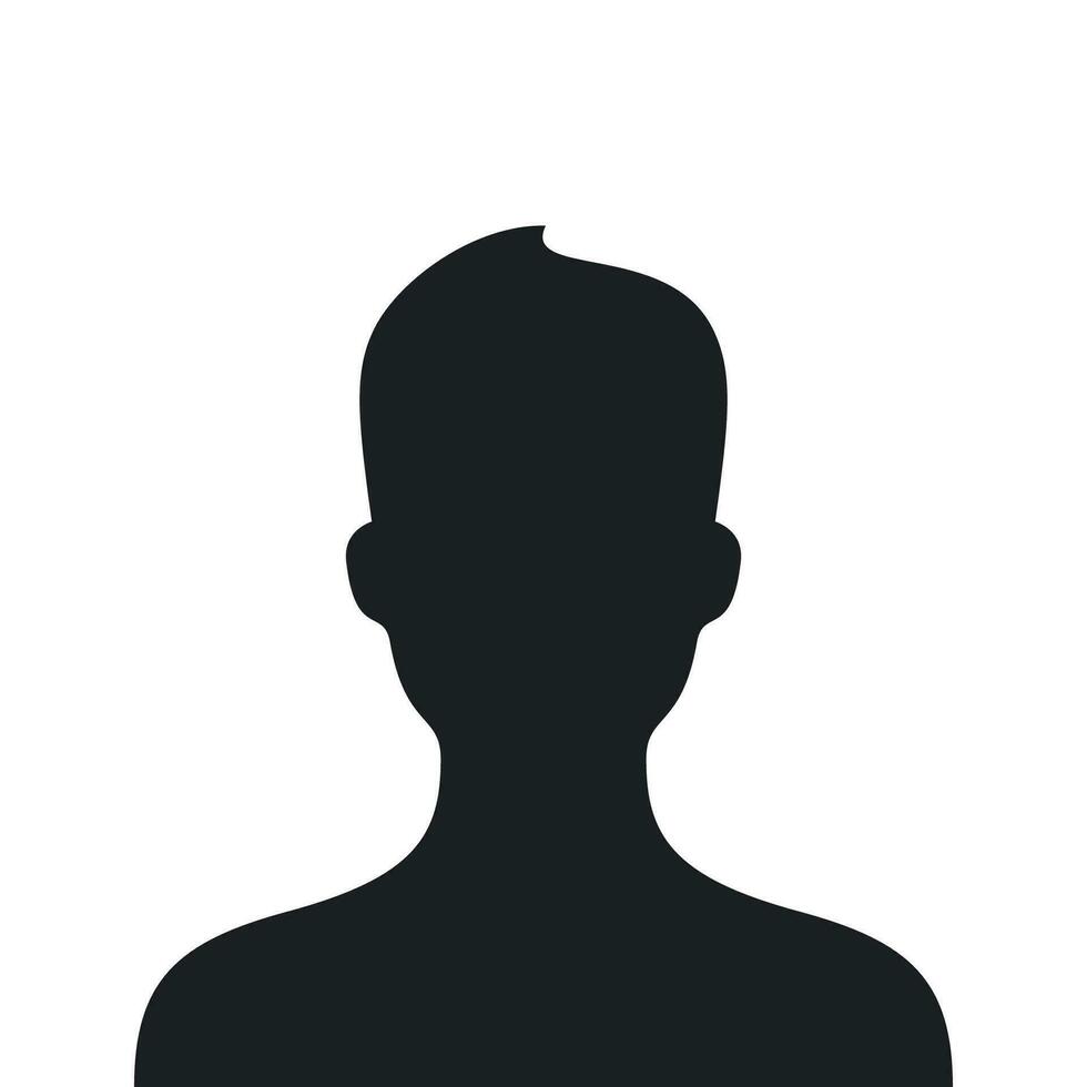 Male avatar profile picture icon isolated on white background, Vector illustration