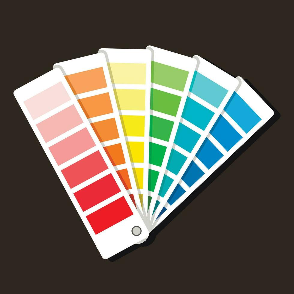 color paleta guía en oscuro fondo, vector ilustración