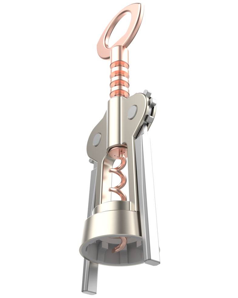 Corkscrew isolated on background. 3d rendering - illustration png