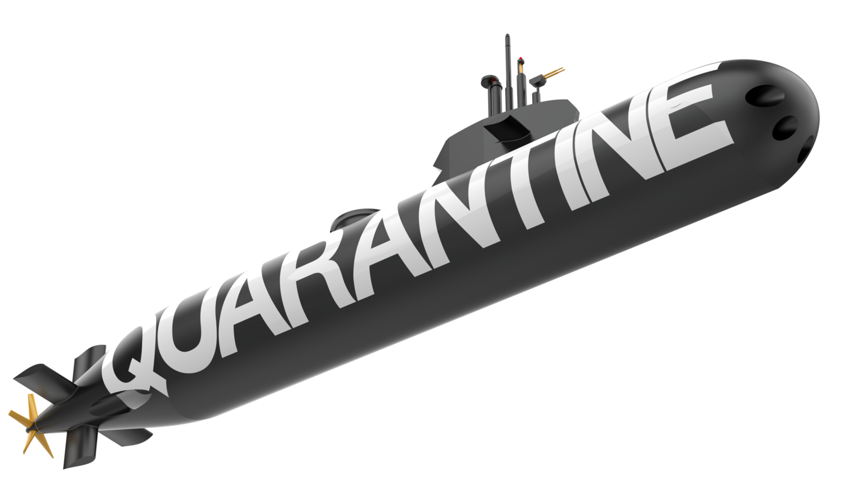 U-Boot mit Etikette isoliert auf Hintergrund. Ideal zum groß Veröffentlichungen oder Drucken. 3d Rendern - - Illustration png