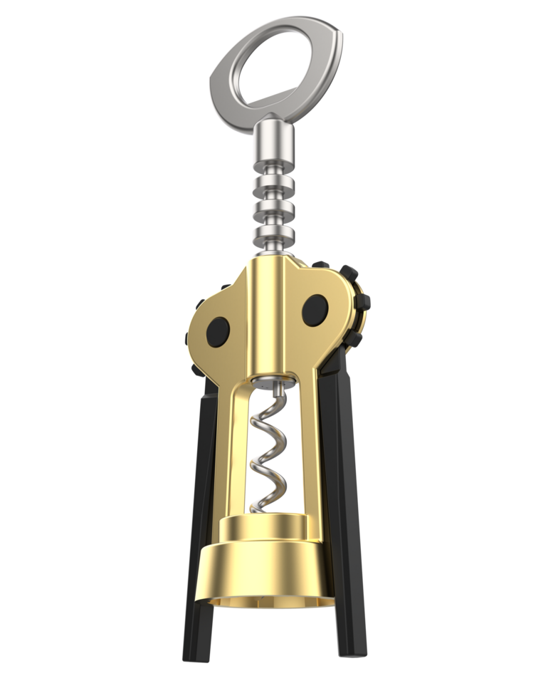 Corkscrew isolated on background. 3d rendering - illustration png