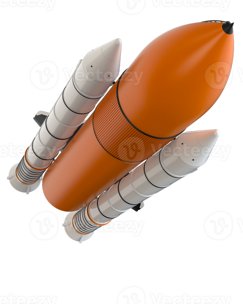 espacio lanzadera escena. perspectiva ver aislado en antecedentes. 3d representación - ilustración png