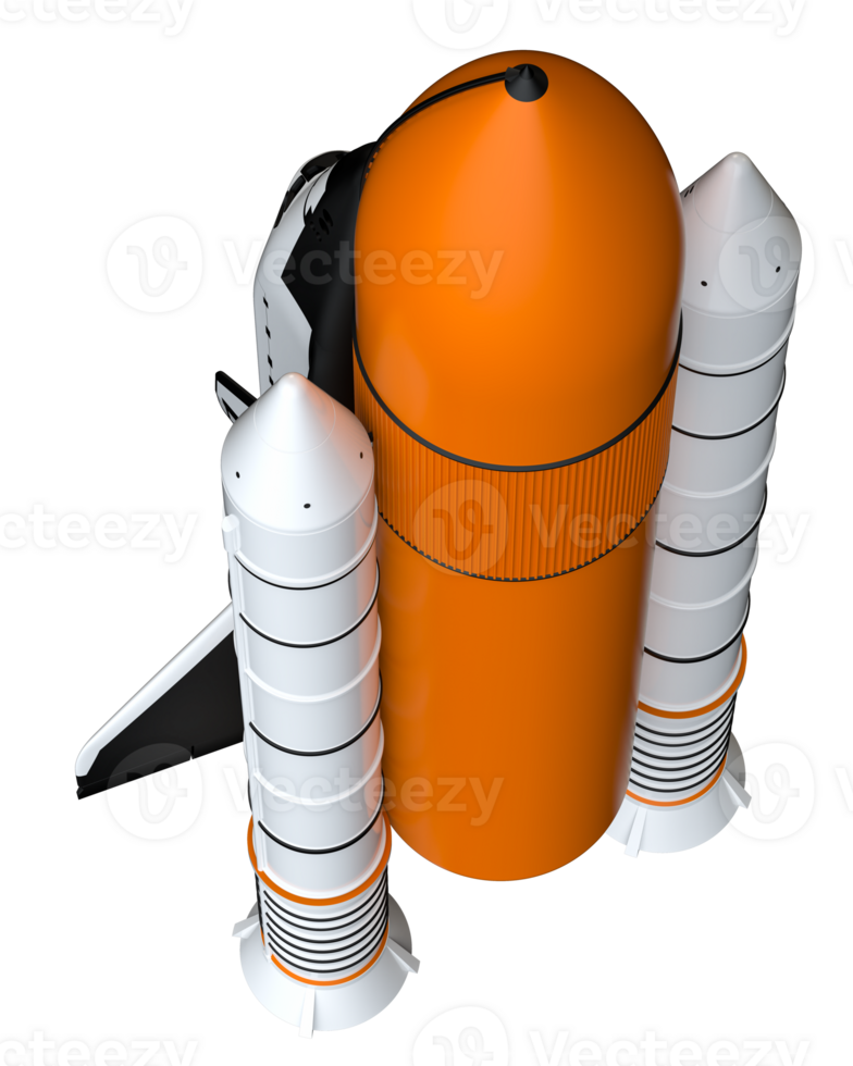 espacio lanzadera escena. perspectiva ver aislado en antecedentes. 3d representación - ilustración png