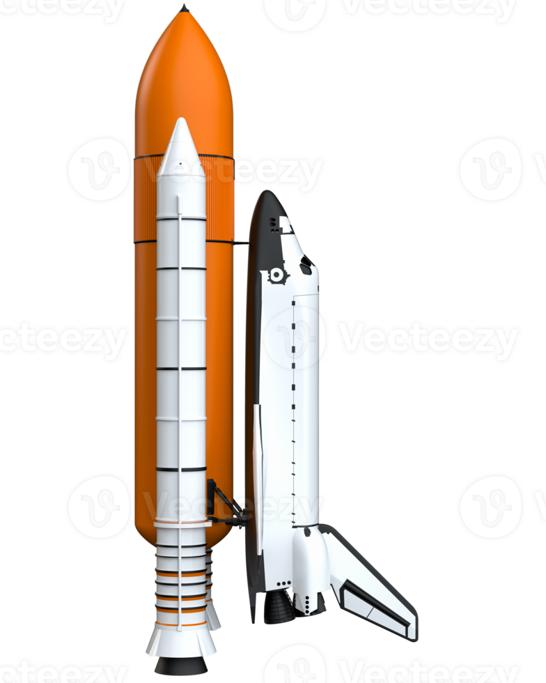 espacio lanzadera escena. perspectiva ver aislado en antecedentes. 3d representación - ilustración png