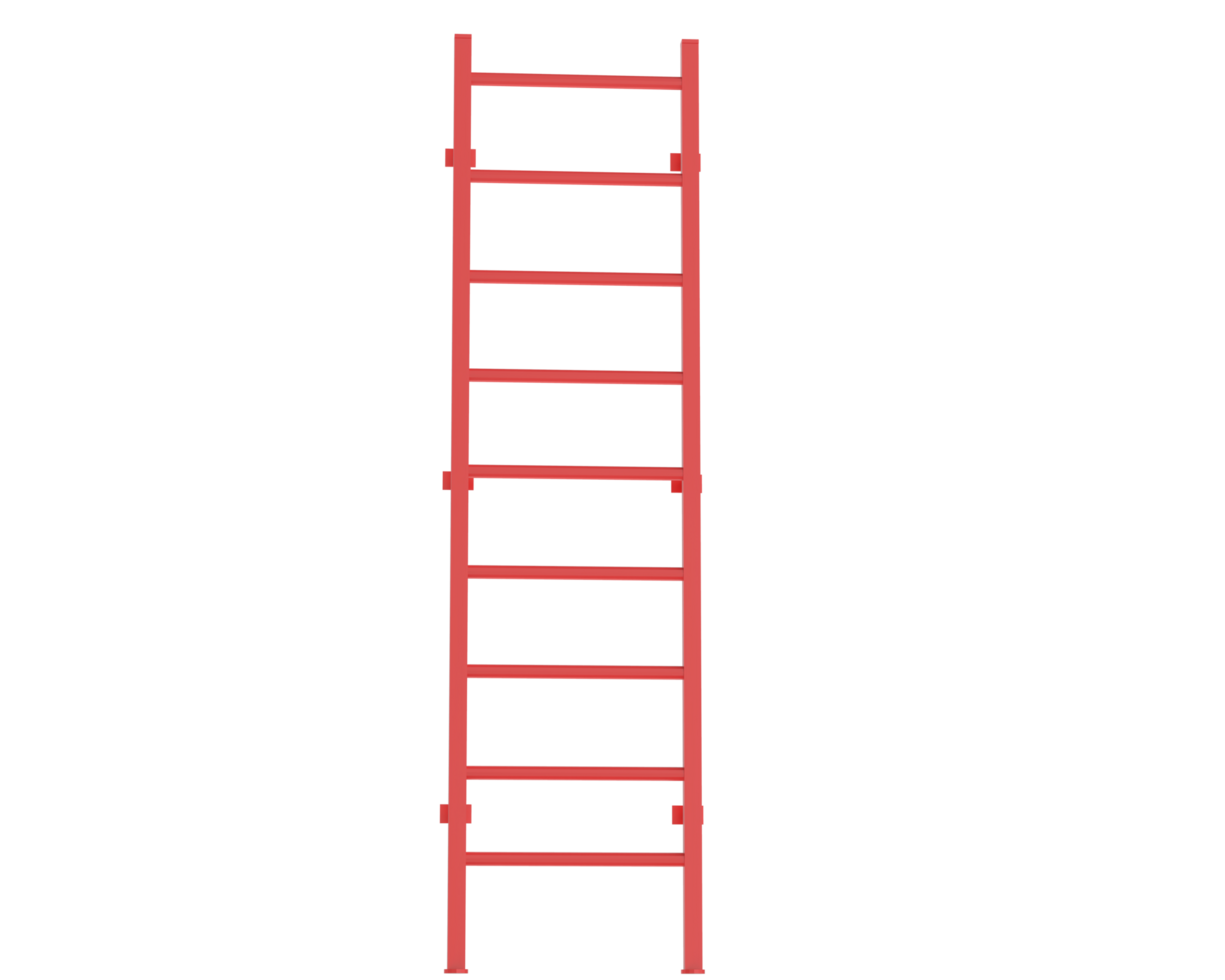 Wall ladder isolated on background. 3d rendering - illustration png