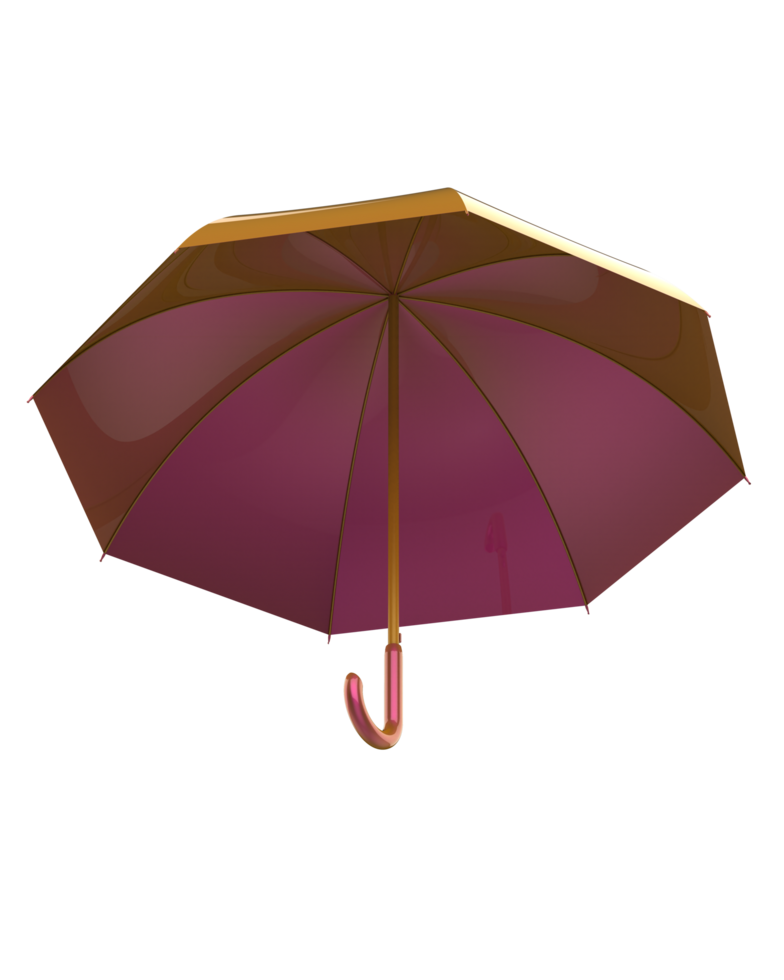 guarda-chuva isolado em fundo. 3d Renderização - ilustração png