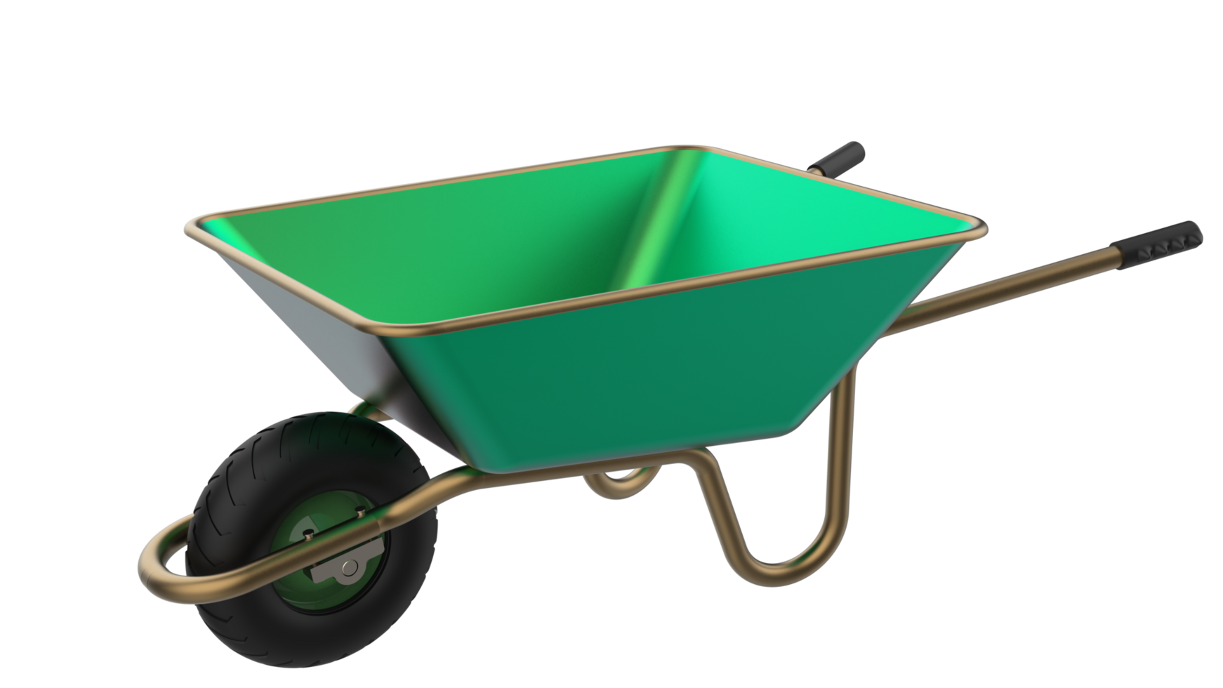 wheelbarrow isolated on background. 3d rendering - illustration png