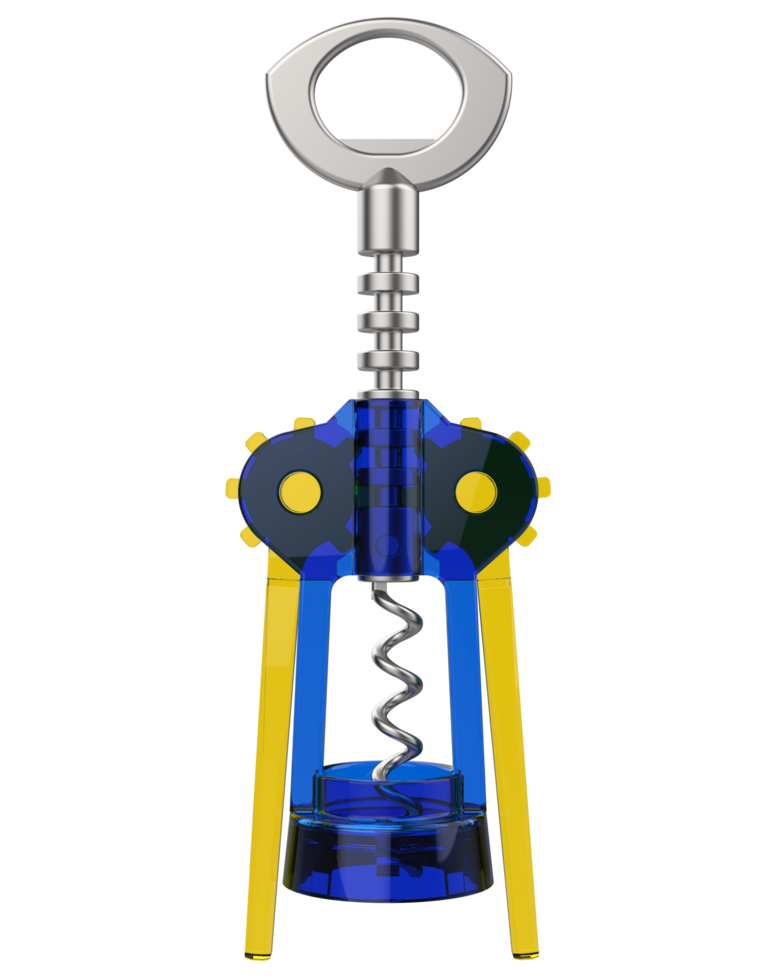 Corkscrew isolated on background. 3d rendering - illustration png