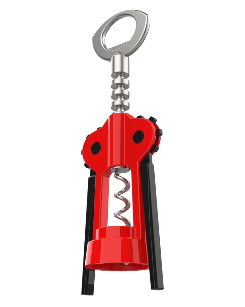 Corkscrew isolated on background. 3d rendering - illustration png