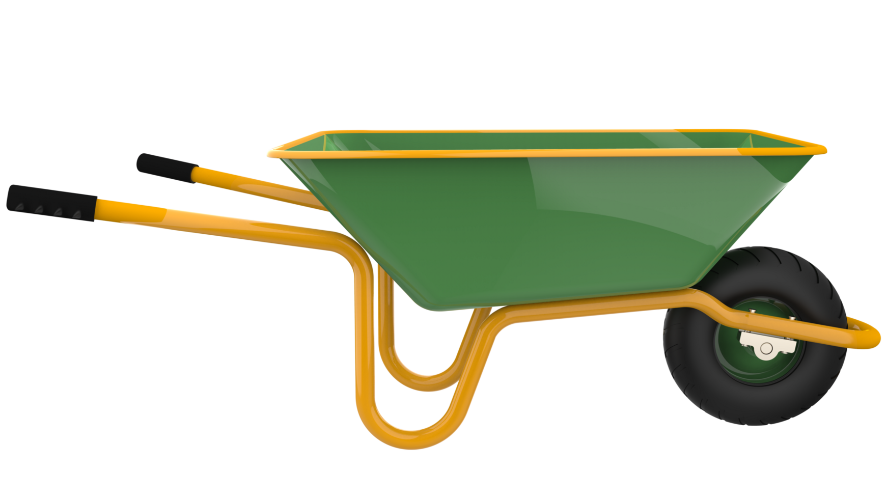 wheelbarrow isolated on background. 3d rendering - illustration png