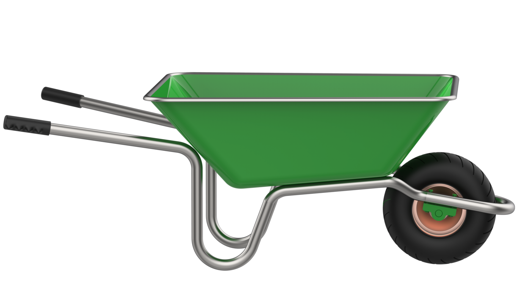 wheelbarrow isolated on background. 3d rendering - illustration ...