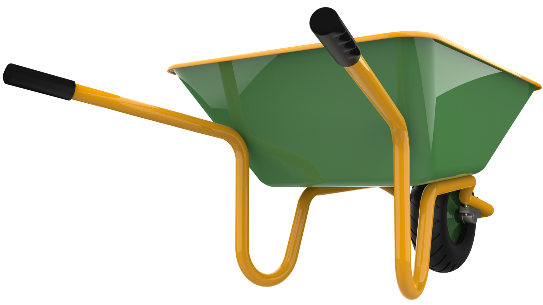 wheelbarrow isolated on background. 3d rendering - illustration png