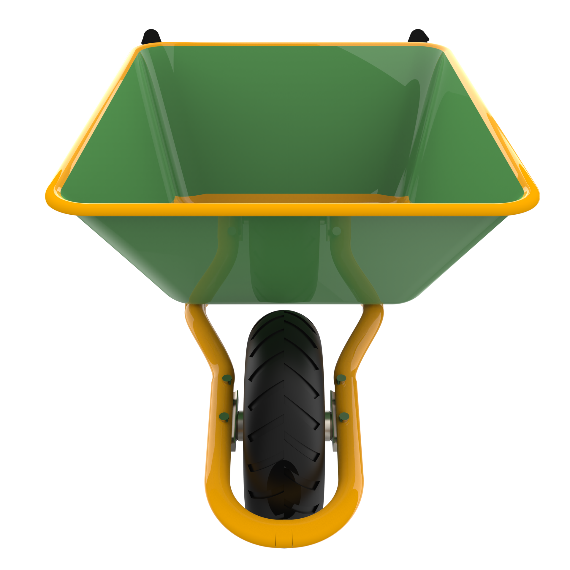 wheelbarrow isolated on background. 3d rendering - illustration